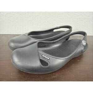 Crocs Womens Size 8 Diamond Embellished Ballerina Slingback Loafers FREE SHIP